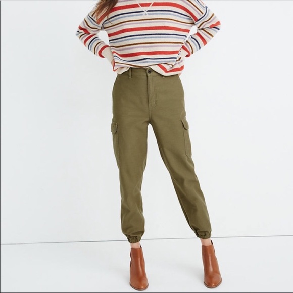 Madewell High-Rise Cargo Fatigue Jogger Pant 27 - Picture 1 of 5